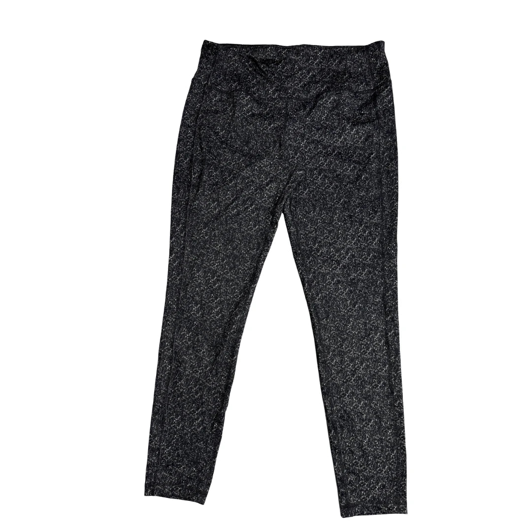 Speckled Black Performance Leggings(L)