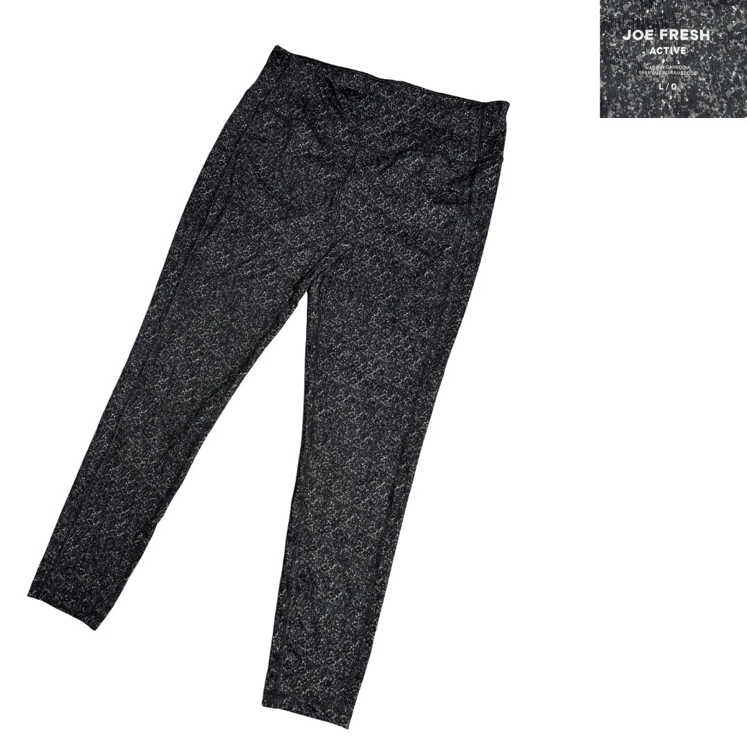Speckled Black Performance Leggings(L)