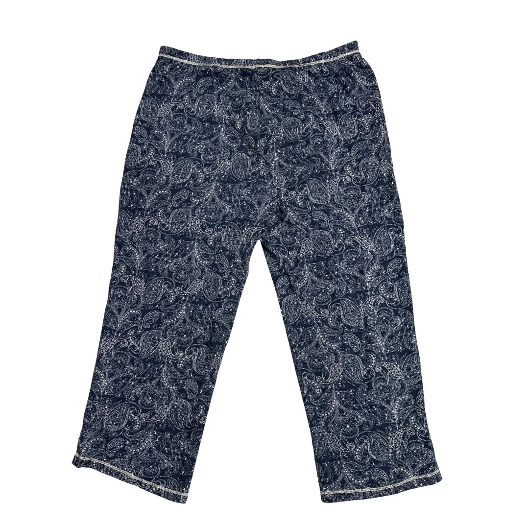 SECRET TREASURE ® Elegant Navy Paisley Trouser