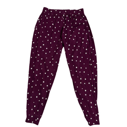 Burgundy Star Print Lounge Pants