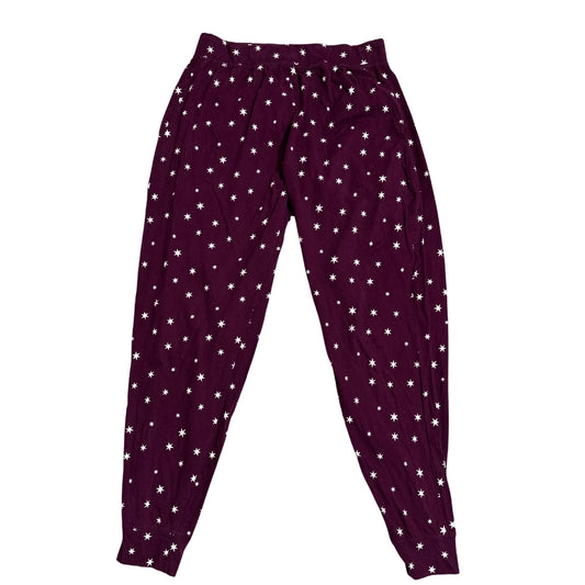 Burgundy Star Print Lounge Pants