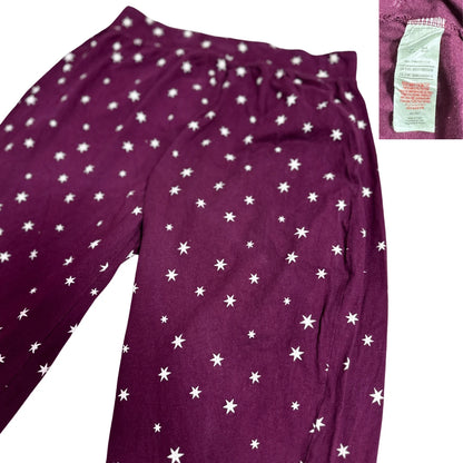 Burgundy Star Print Lounge Pants