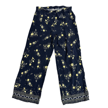 DAMART® Navy Floral Wide Leg Lounge Pants