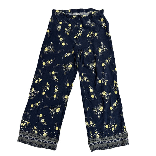 DAMART® Navy Floral Wide Leg Lounge Pants