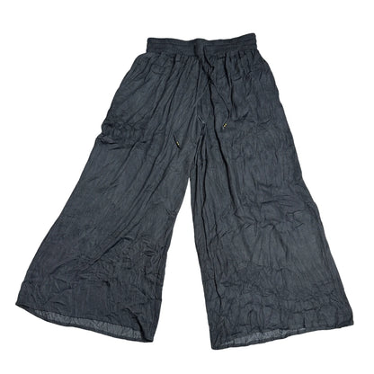 Love & Jeans® Charcoal Crinkle Texture Wide Leg Pants