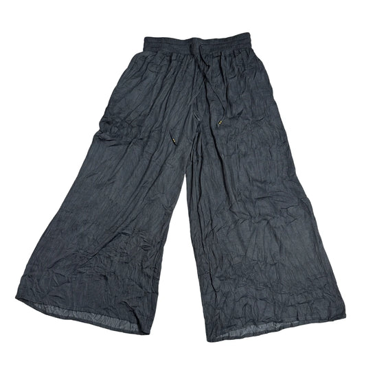 Love & Jeans® Charcoal Crinkle Texture Wide Leg Pants