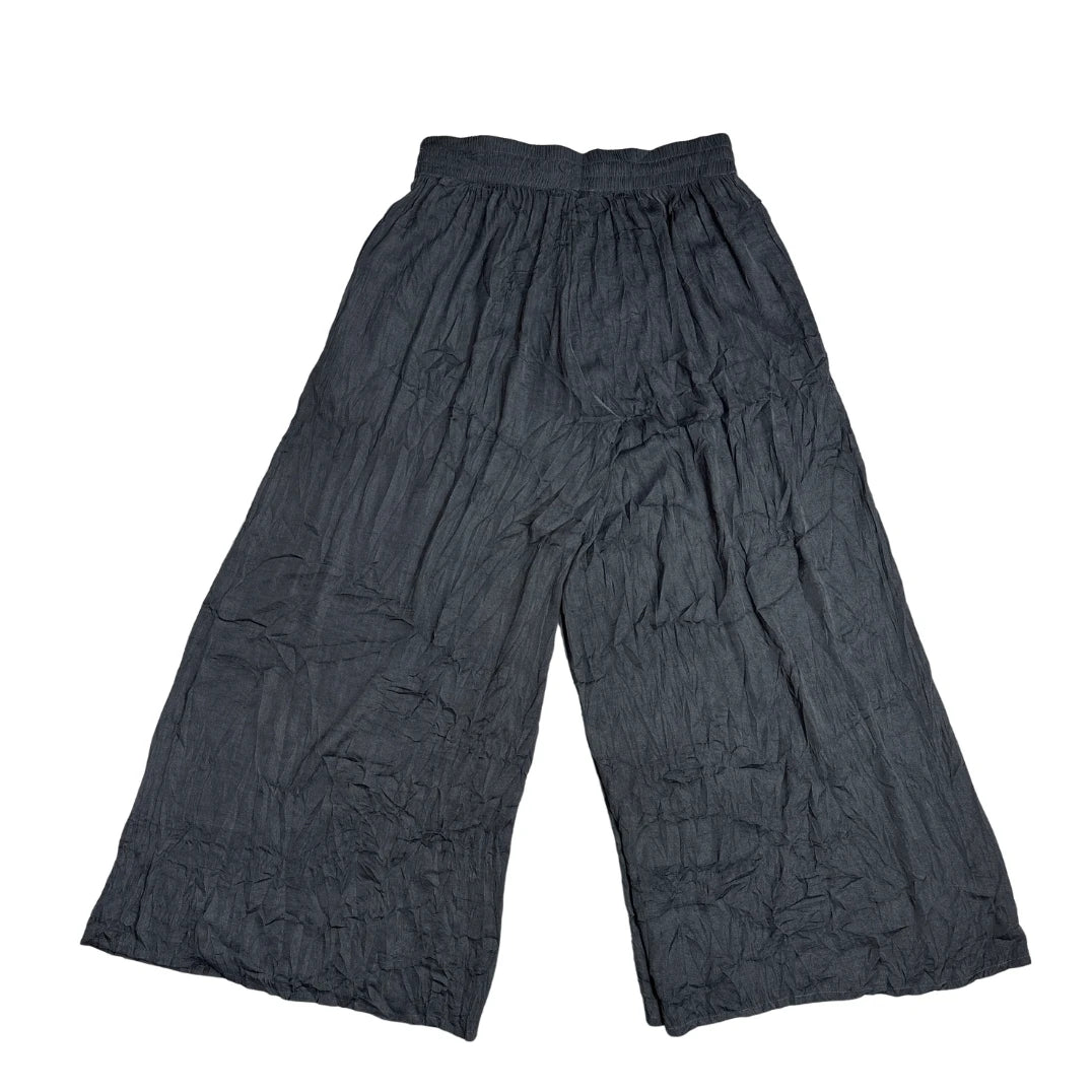 Love & Jeans® Charcoal Crinkle Texture Wide Leg Pants