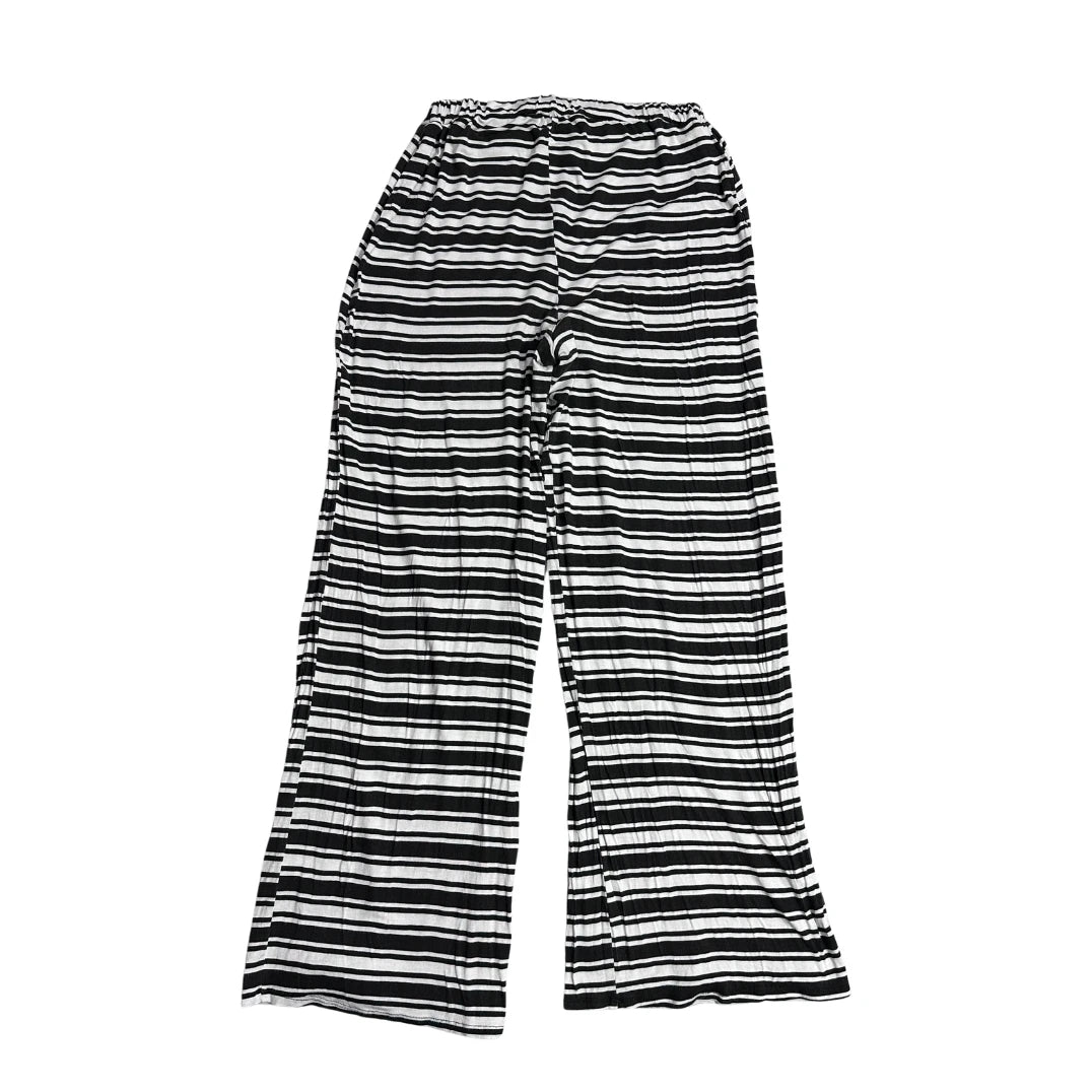 Boohoo ®  Black & White Striped Wide-Leg Lounge Pants
