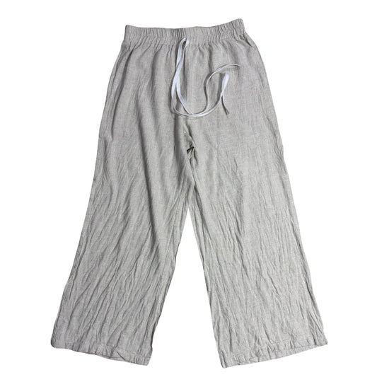SHEIN ® Beige Linen-Blend Wide-Leg Pants