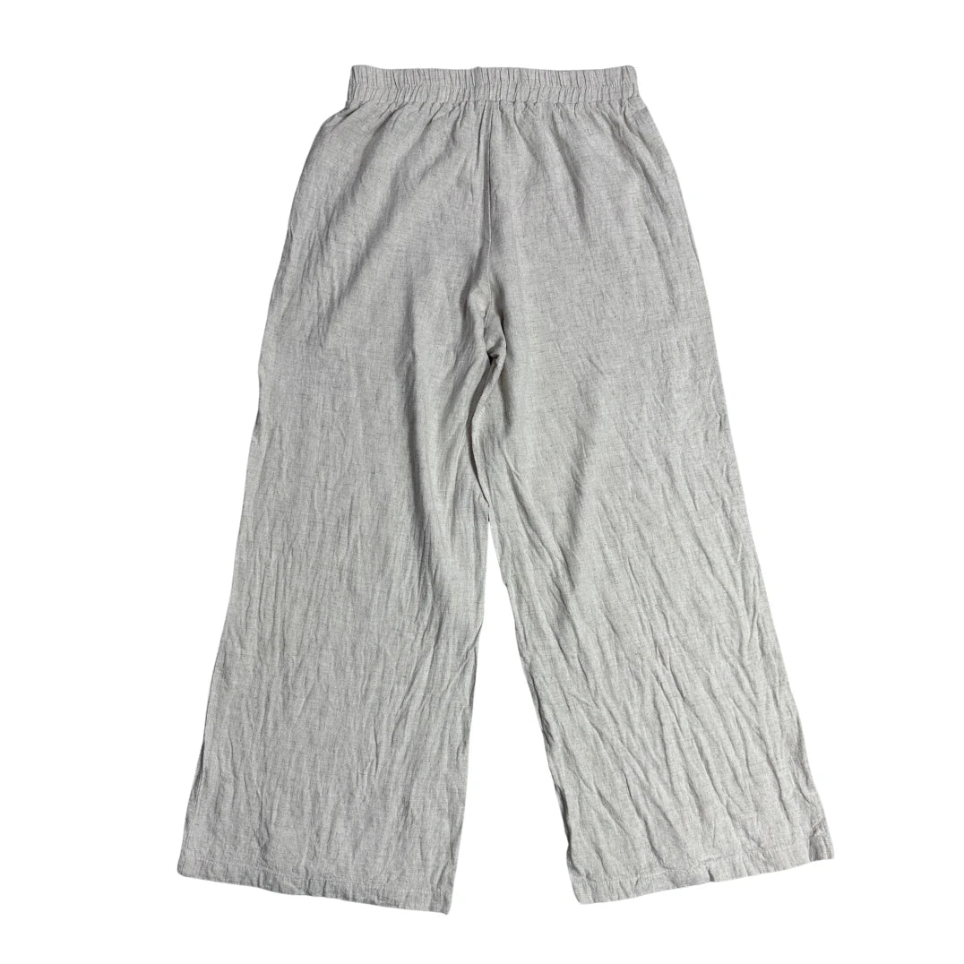 SHEIN ® Beige Linen-Blend Wide-Leg Pants