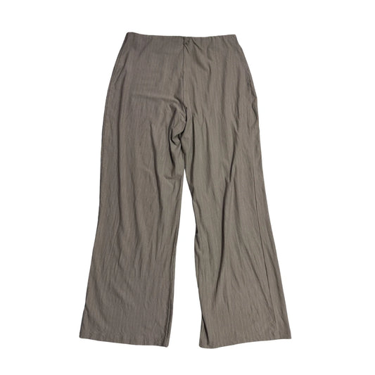 Classic Brown Pinstripe Wide-Leg Trousers