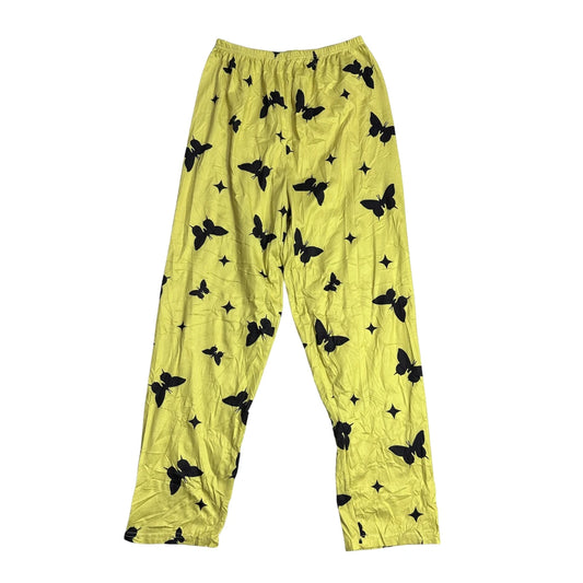 Butterfly Print Yellow Lounge Pajama Pants 🦋