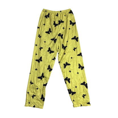 Butterfly Print Yellow Lounge Pajama Pants 🦋