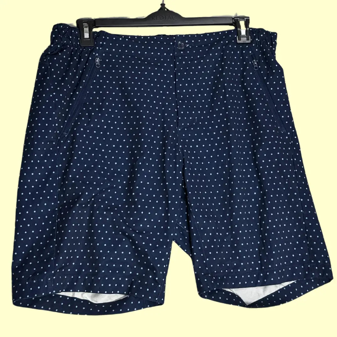 Five Four® Navy Blue Polka Dot Swim Shorts