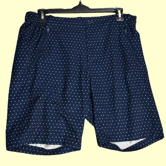 Five Four® Navy Blue Polka Dot Swim Shorts