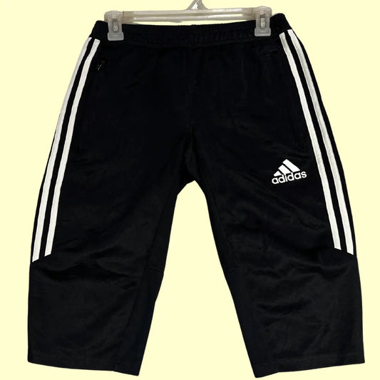 Adidas® 3-Stripes Black Training Capri Shorts