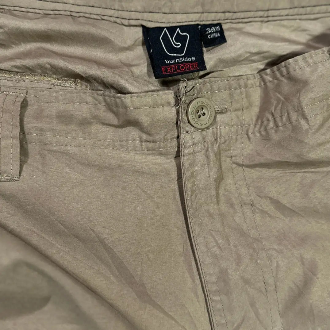 Burnside® Explorer cargo shorts in a classic khaki color.