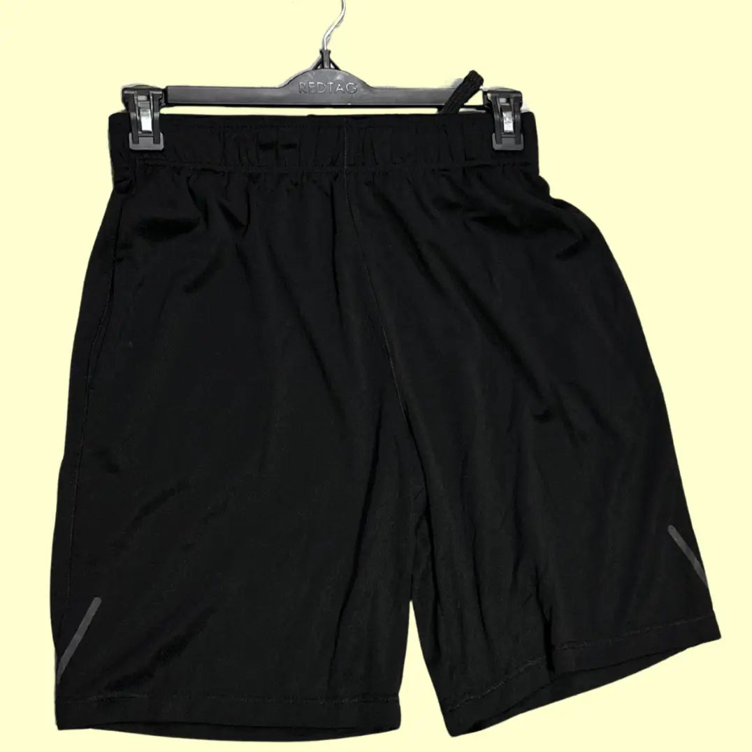 Athletic Works ®black performance shorts with Dri-More™ moisture-wicking technology