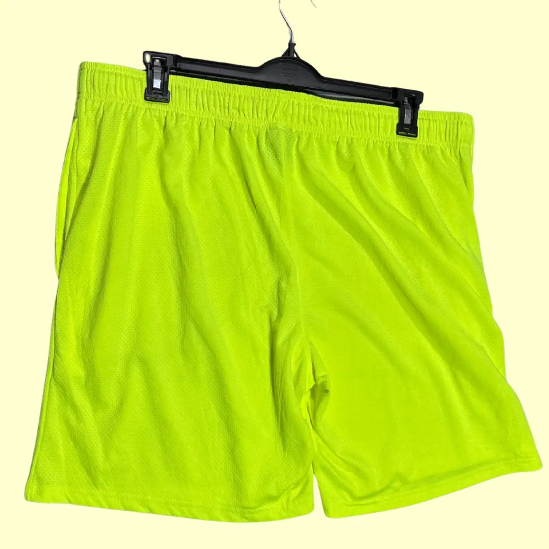 Athletic Works® Neon Yellow Mesh Shorts – XL (40-42
