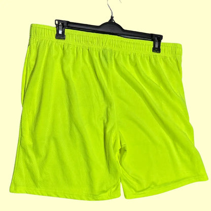 Athletic Works® Neon Yellow Mesh Shorts – XL (40-42