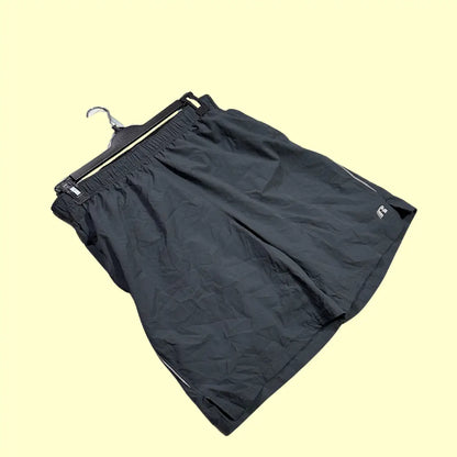 Russell® Athletic Black Training Shorts with odor-protection technology.