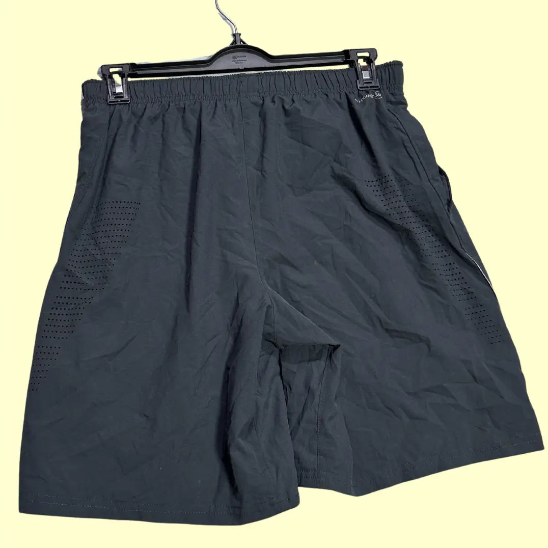 Russell® Athletic Black Training Shorts with odor-protection technology.