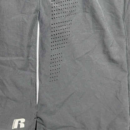 Russell® Athletic Black Training Shorts with odor-protection technology.