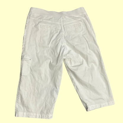 🤍 Lee® Women’s Relaxed Fit Capri Cargo Pants – White