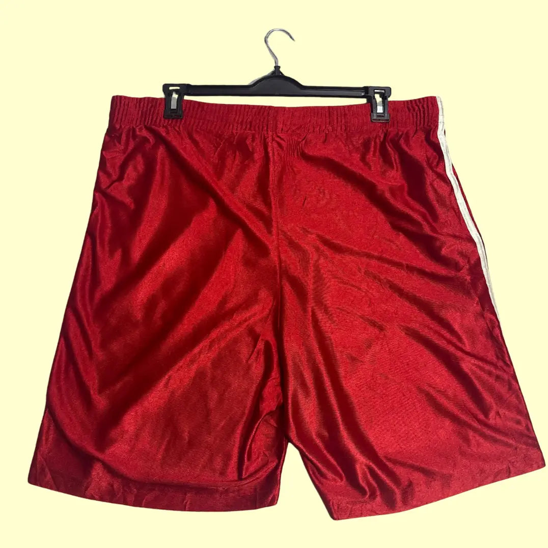 🔴 Adidas Red 3-Stripes Basketball/Training Shorts – Men’s Large