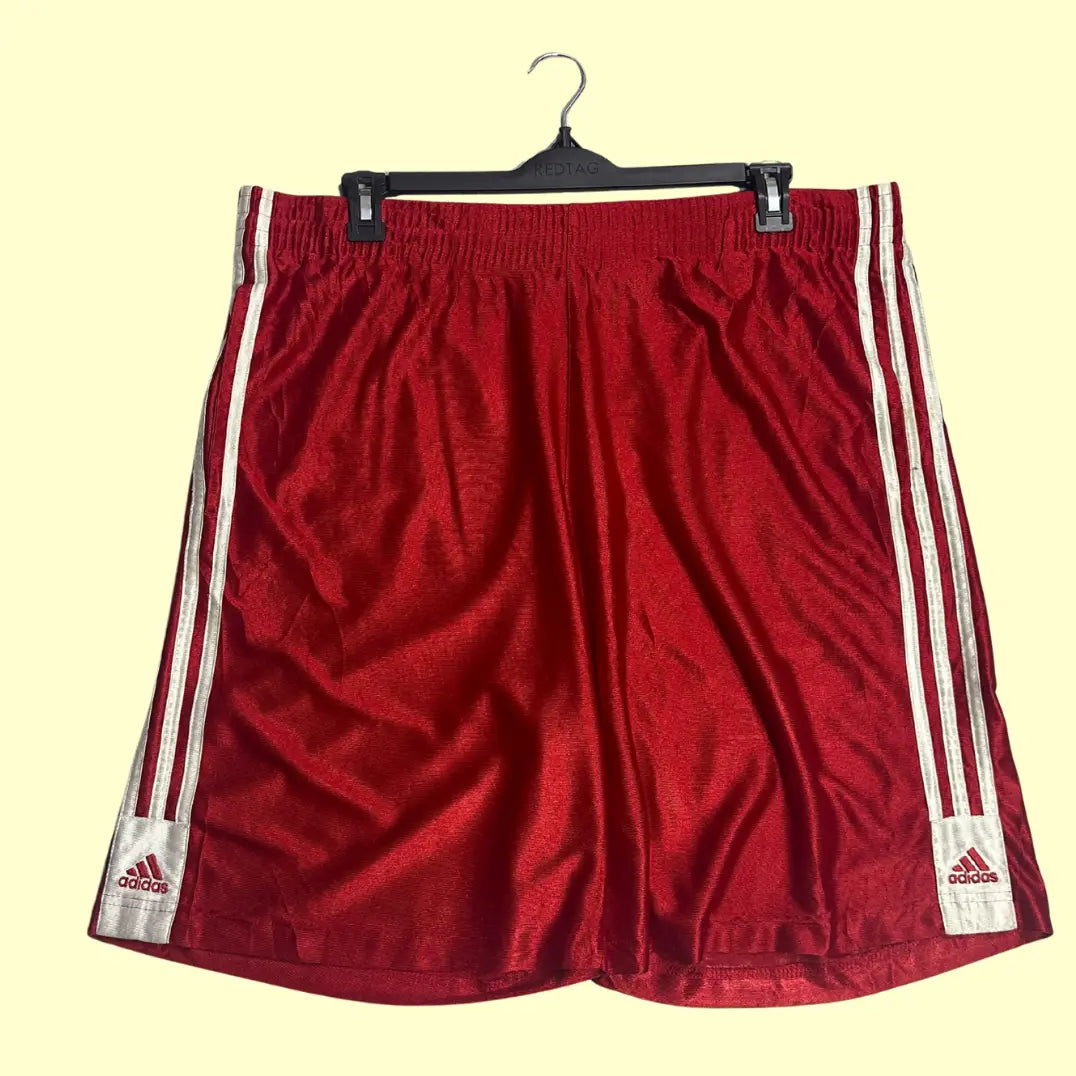 🔴 Adidas Red 3-Stripes Basketball/Training Shorts – Men’s Large