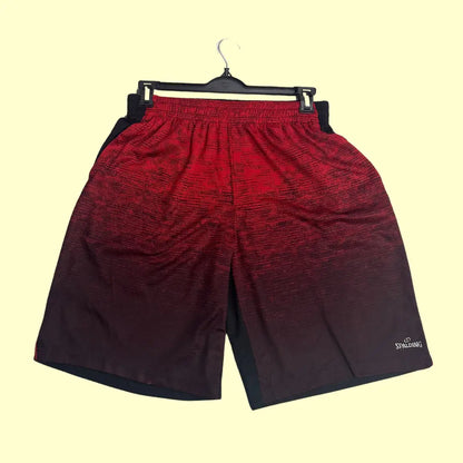 ⚫🔴 Spalding Black & Red Athletic Shorts