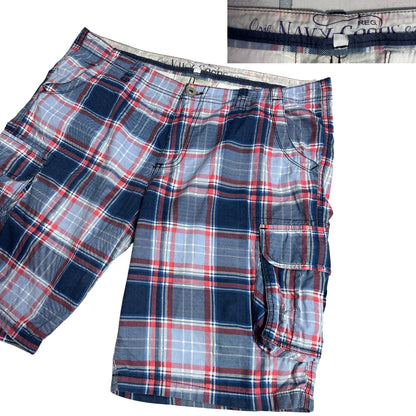 Navy Goods® Classic Plaid Cargo Shorts 🔵
