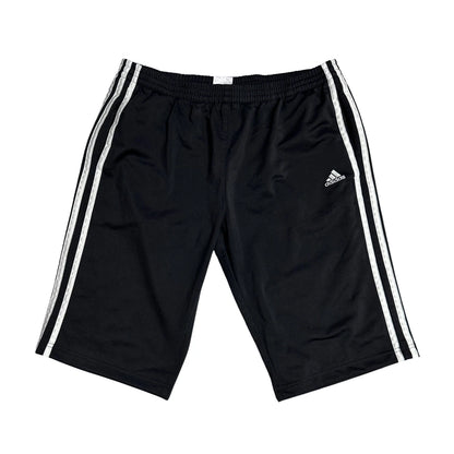 Adidas® Black 3-Stripes Sports Shorts (White Stripes)