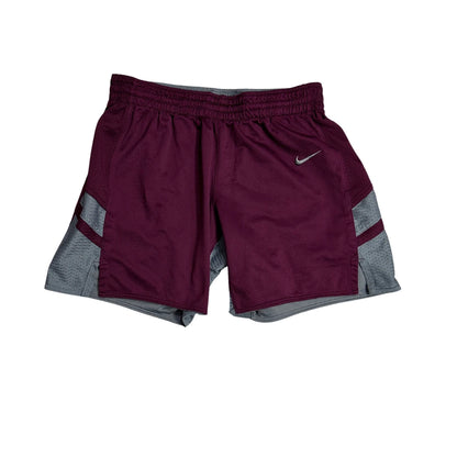 Nike® Dual-Tone Performance Shorts (Maroon & Grey) 🏃‍♂️(S)