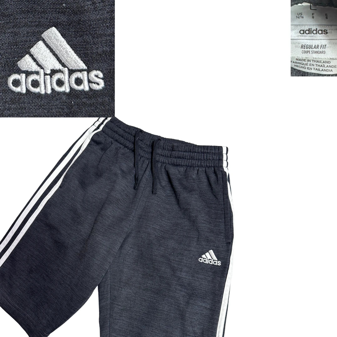 Adidas®  Black 3-Stripe Regular Fit Sports Shorts ⚽(S)