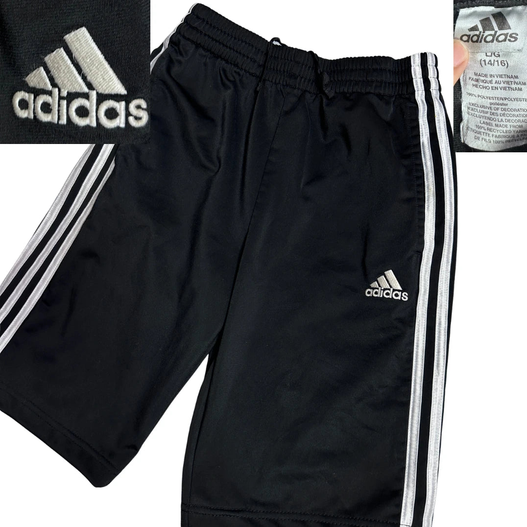 Adidas® Black Performance 3-Stripe Athletic Shorts ⚡(S)