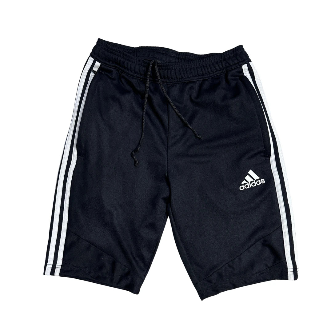 Adidas® Black Triple Stripe Athletic Shorts(M)
