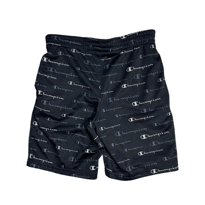 Champion® Black Logo Print Athletic Shorts (S)