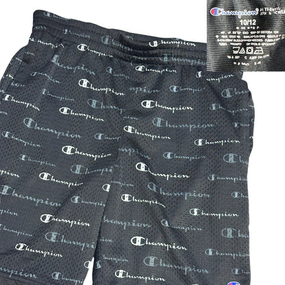 Champion® Black Logo Print Athletic Shorts (S)