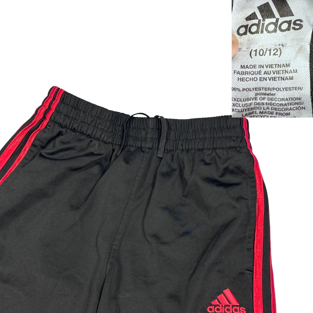 Adidas® Black Red Stripe Athletic Training Shorts(s)