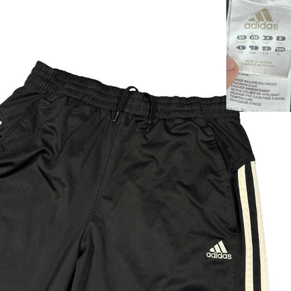 Adidas® Black White Three Stripe Athletic Shorts(M)