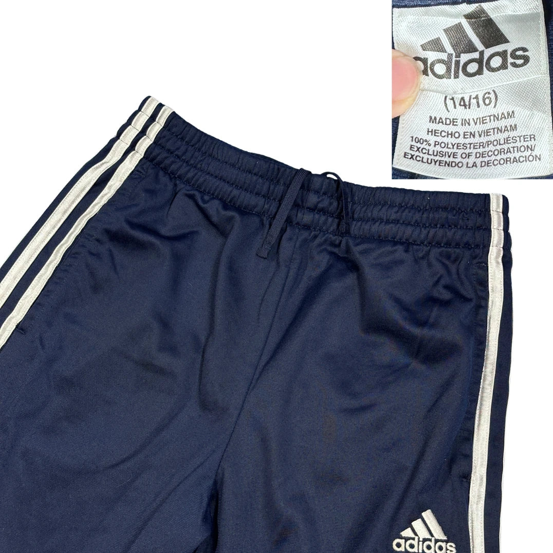 Adidas® Navy White Stripe Athletic Shorts(S)