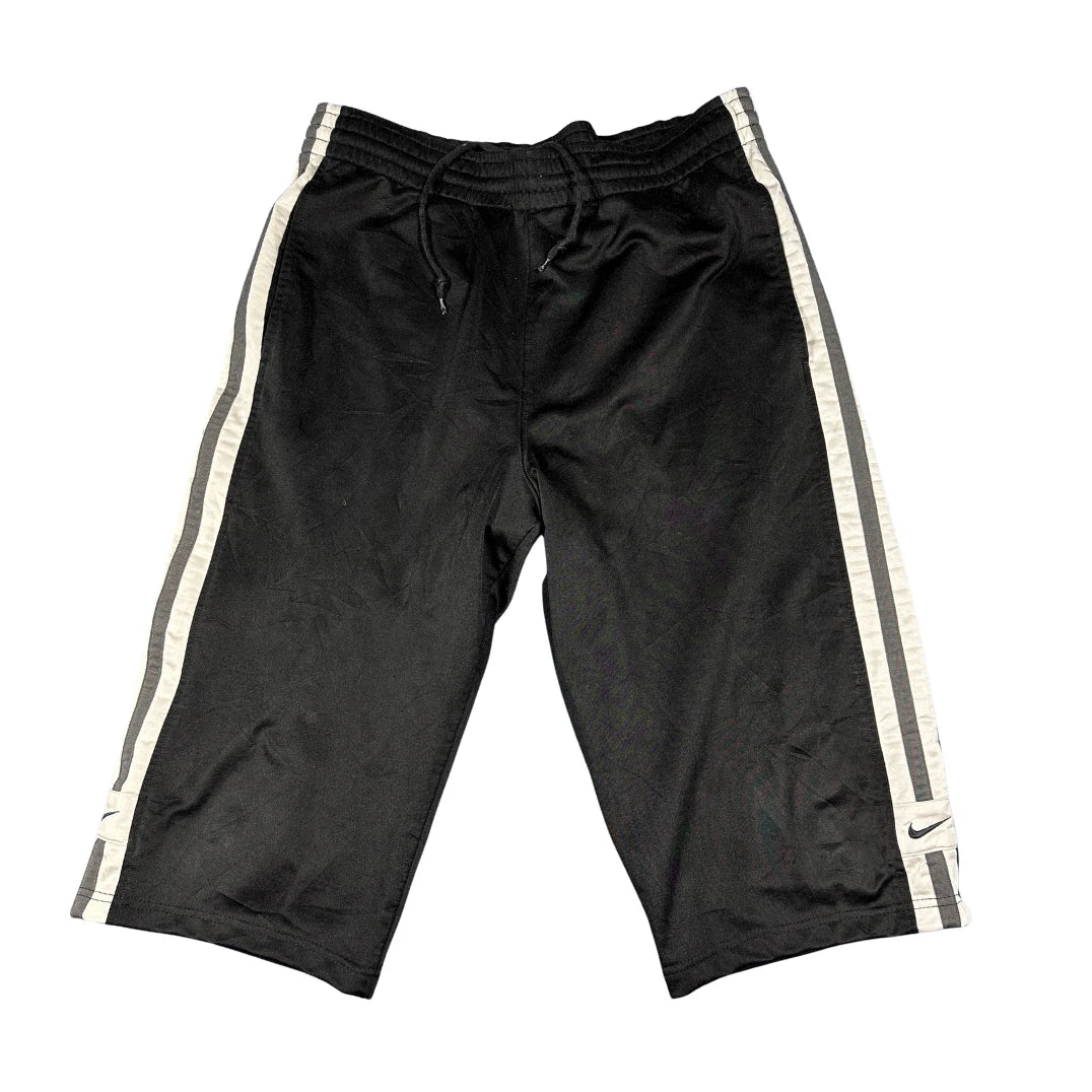 Nike® Black Side Stripe Athletic Training 3 QTR Shorts