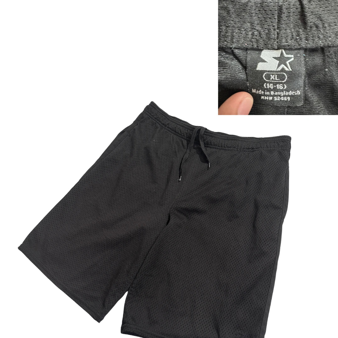 Starter® Black Mesh Athletic Performance Shorts(S)