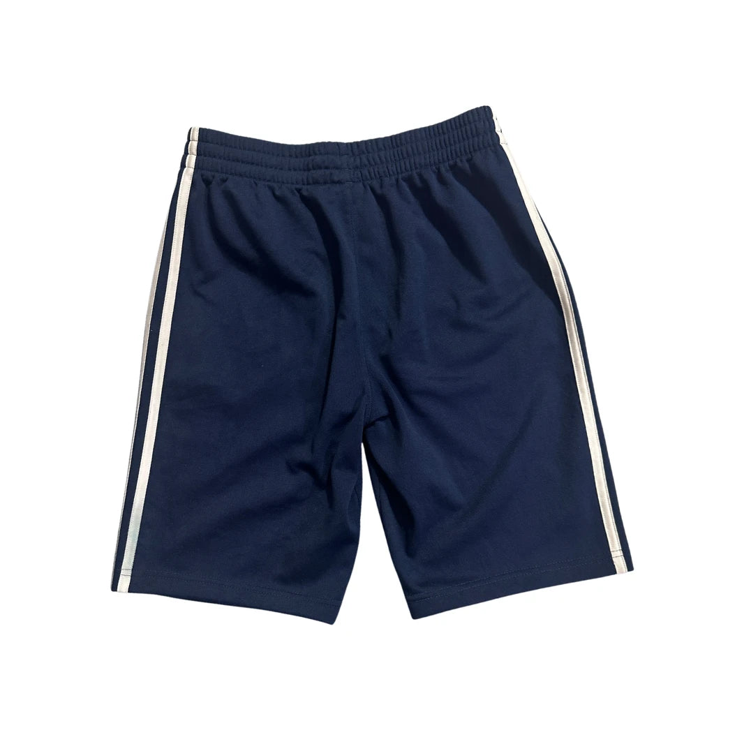 Adidas® Navy Three Stripe Athletic Shorts(S)