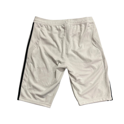 Adidas® White Three Stripe Athletic Shorts(L)