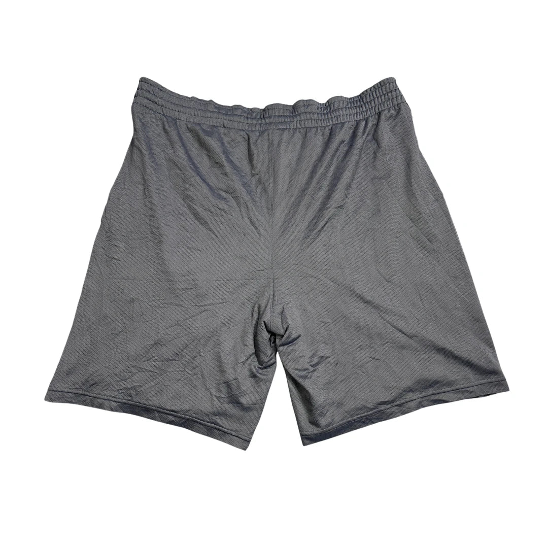 Adidas® Grey Three Stripe Athletic Shorts(XL)
