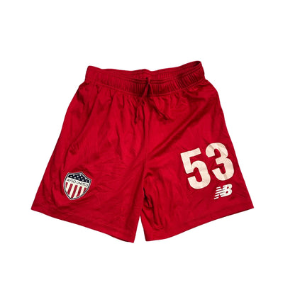 New Balance® Red Graphic Sports Shorts(S)