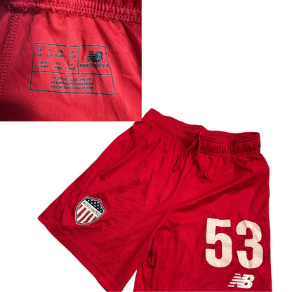 New Balance® Red Graphic Sports Shorts(S)