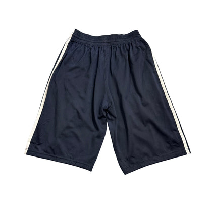 Adidas® Navy Three Stripe Athletic Shorts(S)